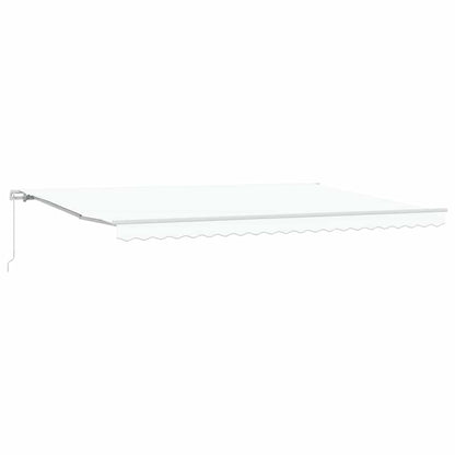 Tenda Retrattile Bianco 500 × 350 cm Poliestere e Alluminio | homemem39