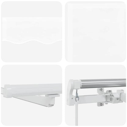 Tenda Retrattile Bianco 500 × 350 cm Tessuto e acciaio | homemem39
