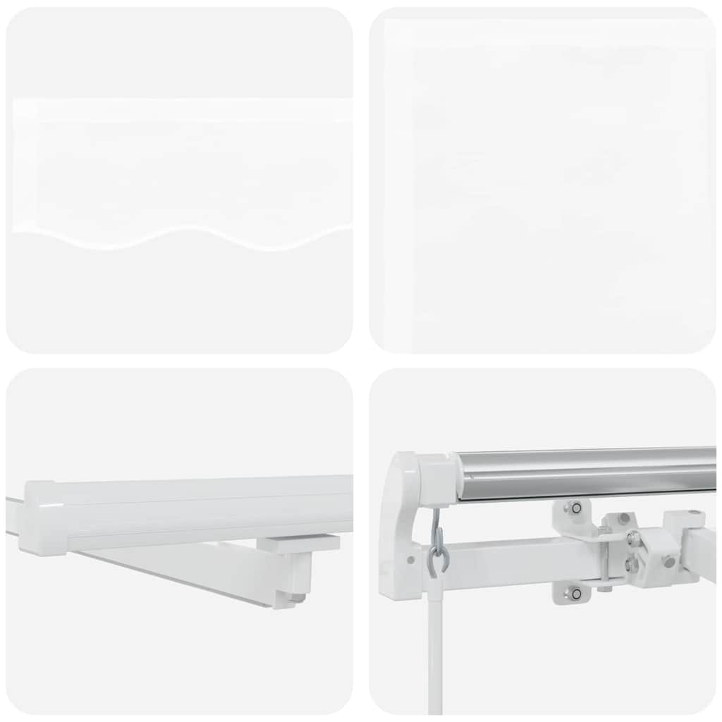 Tenda retrattile Bianco 500 × 350 cm Tessuto e Alluminio