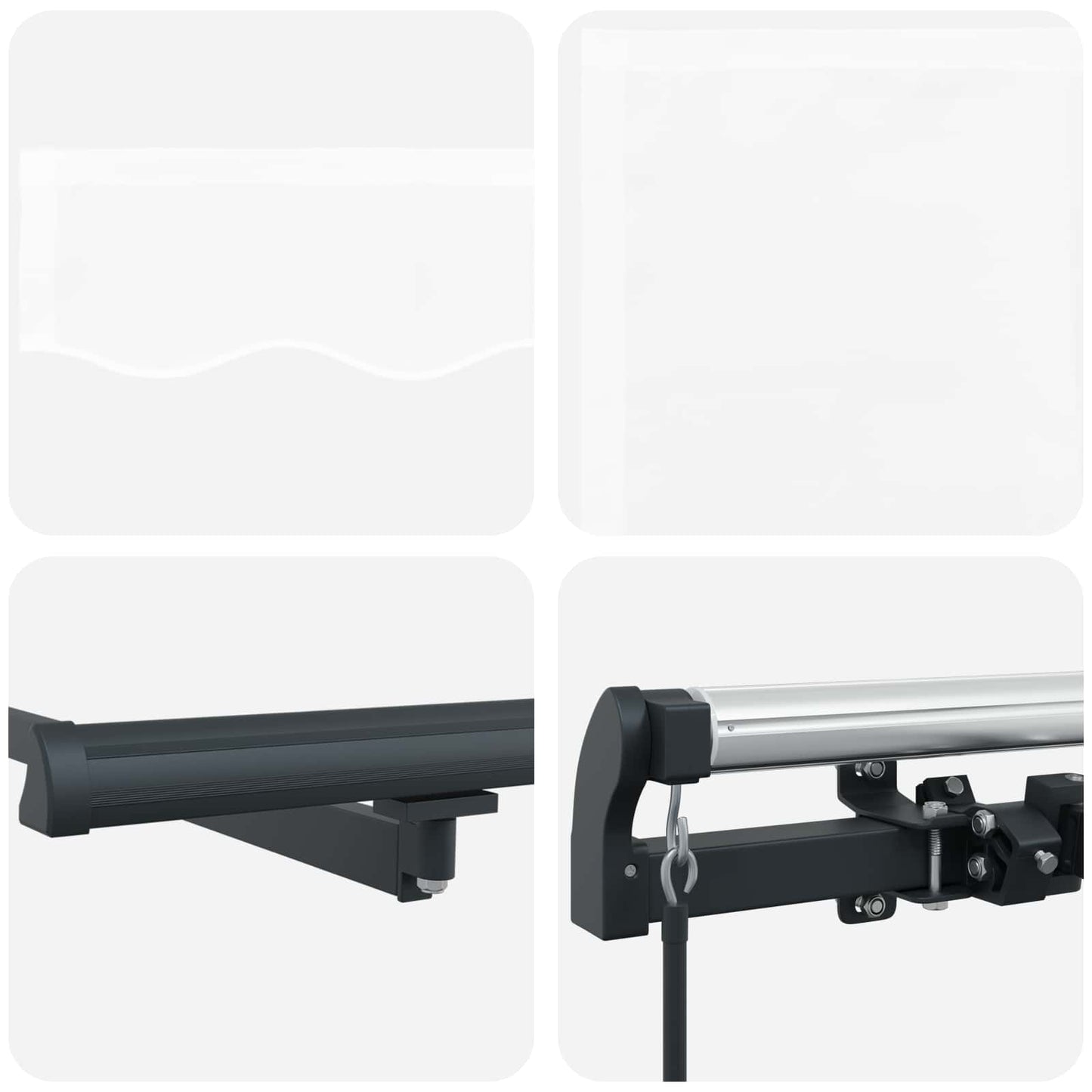 Tenda Retrattile Bianco 500 × 350 cm Poliestere e Acciaio | homemem39