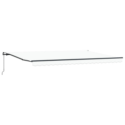 Tenda retrattile Bianco 500 × 350 cm Poliestere e Alluminio