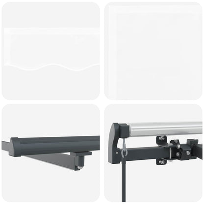 Tenda retrattile Bianco 500 × 350 cm Tessuto e Alluminio
