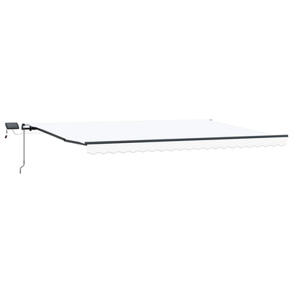 Tenda retrattile Bianco 500 × 350 cm Tessuto e Alluminio