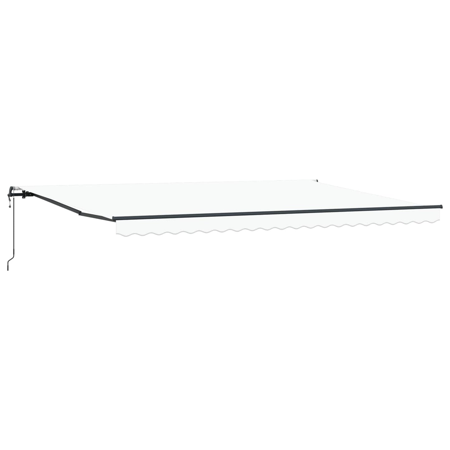 Tenda Retrattile Bianco 500 × 350 cm Tessuto e Alluminio | homemem39