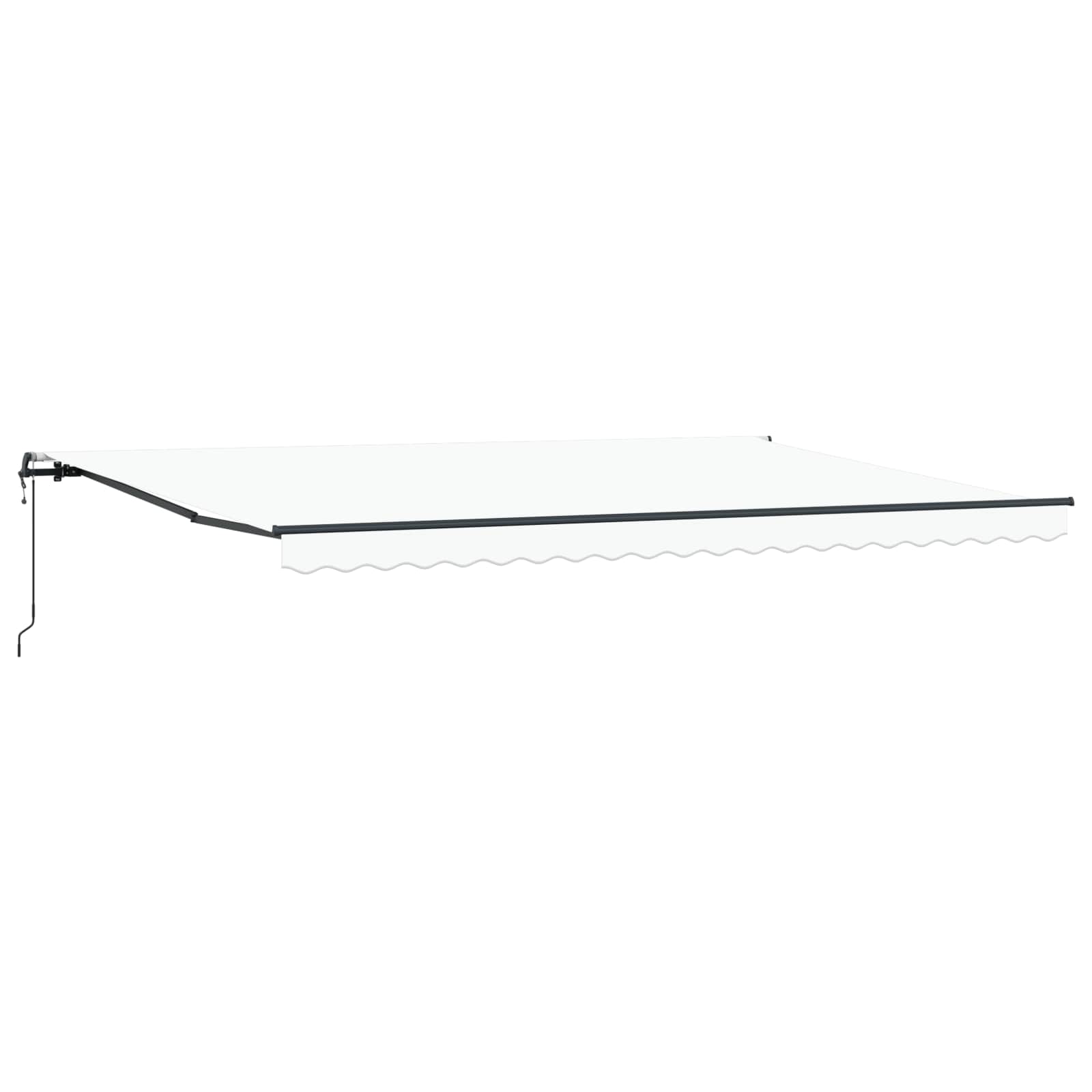 Tenda Retrattile Bianco 500 × 350 cm Tessuto e Alluminio | homemem39
