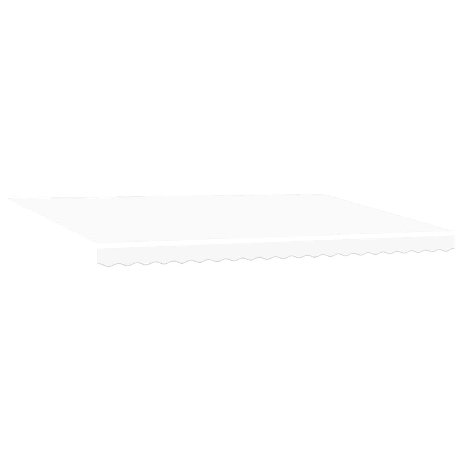 Tenda Retrattile Bianco 500 × 350 cm Tessuto e Alluminio | homemem39