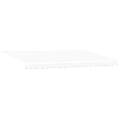 Tenda Retrattile Bianco 500 × 350 cm Tessuto e Alluminio | homemem39