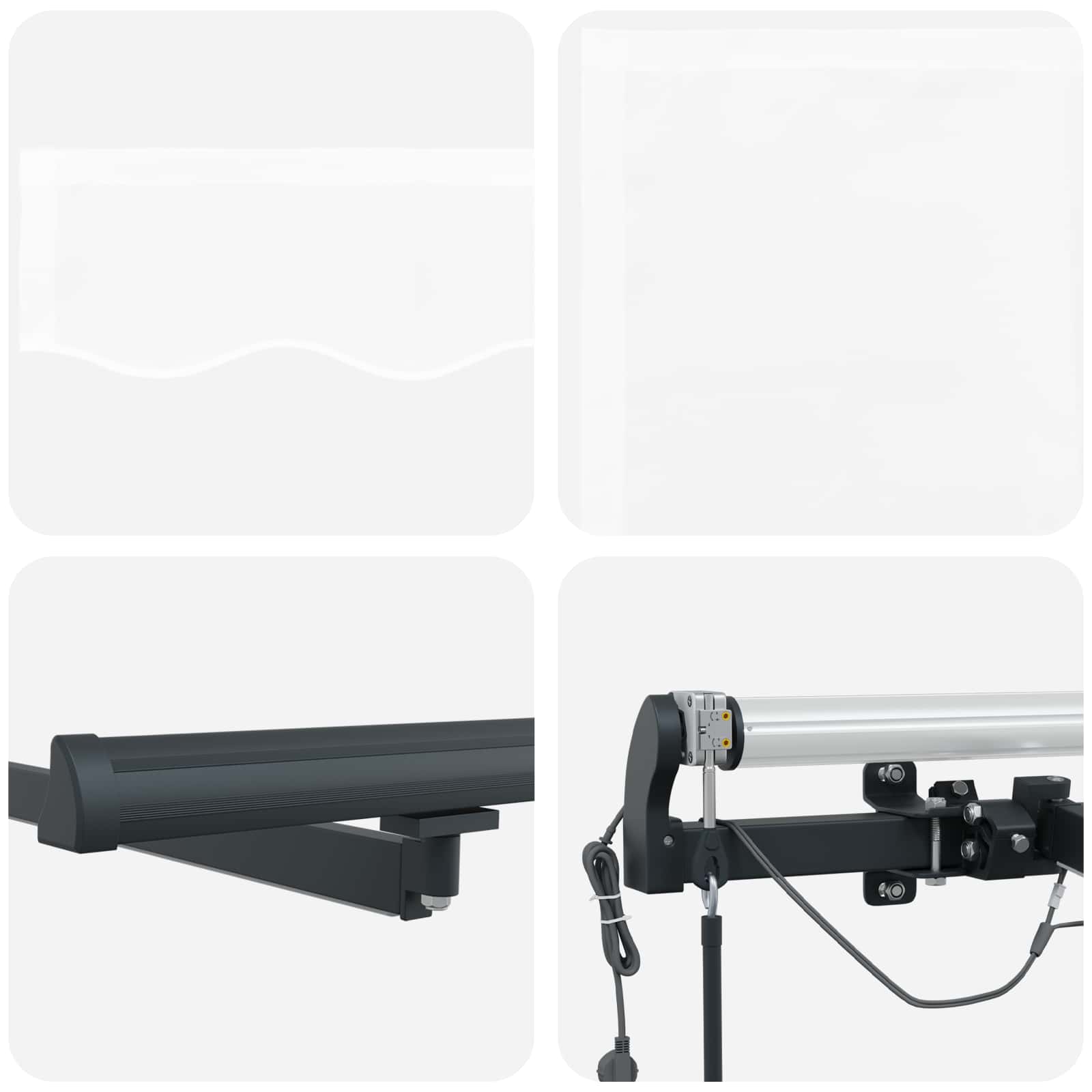 Tessuto per Tenda Bianco 500 × 350 cm Poliestere | homemem39