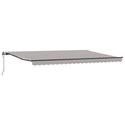 Tenda retrattile Grigio Chiaro 500 × 350 cm Tessuto e Alluminio | homemem39