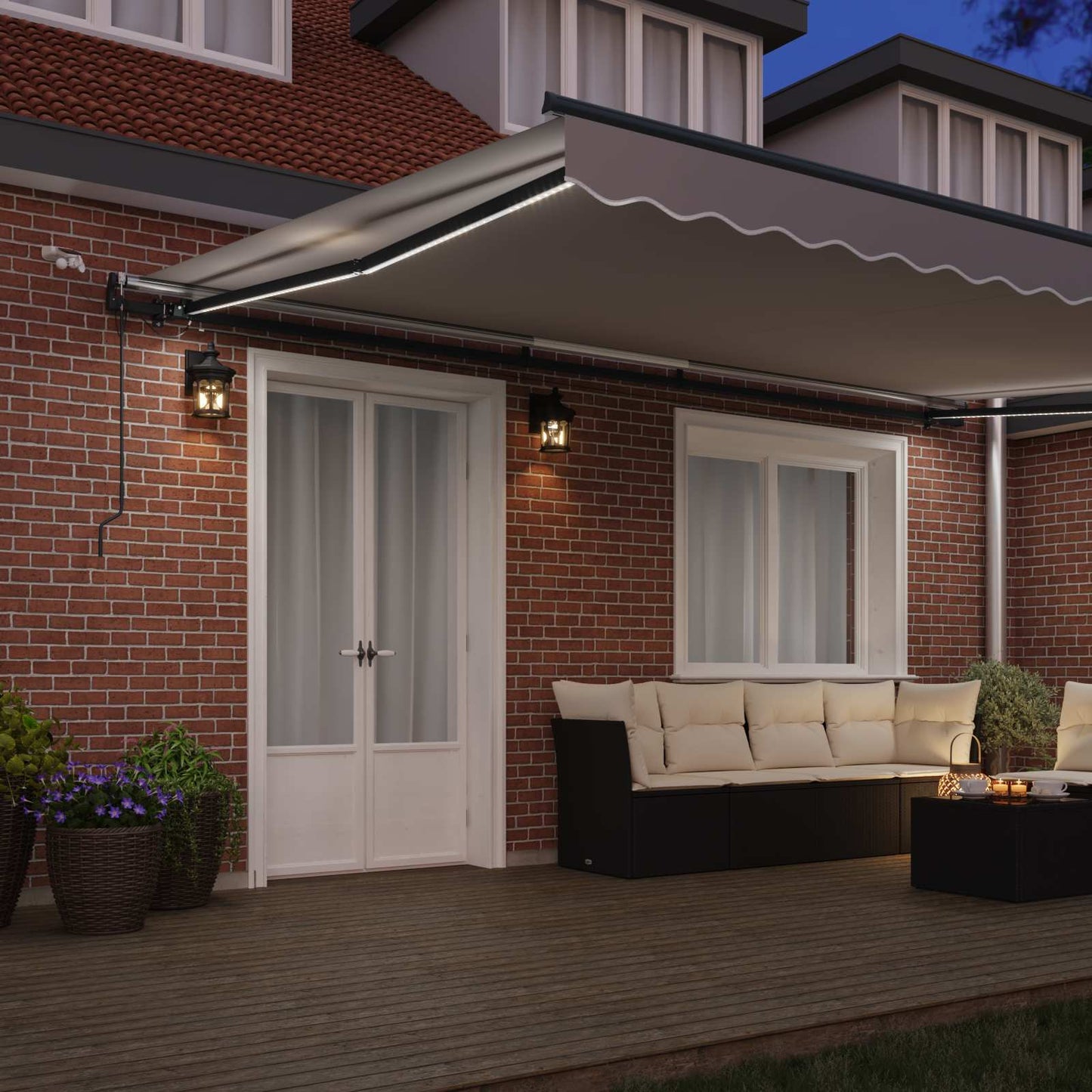 Tenda retrattile Grigio Chiaro 500 × 350 cm Poliestere | homemem39