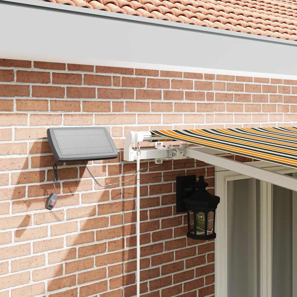 Tenda Retrattile Verde e giallo 500 × 350 cm Tessuto e acciaio | homemem39
