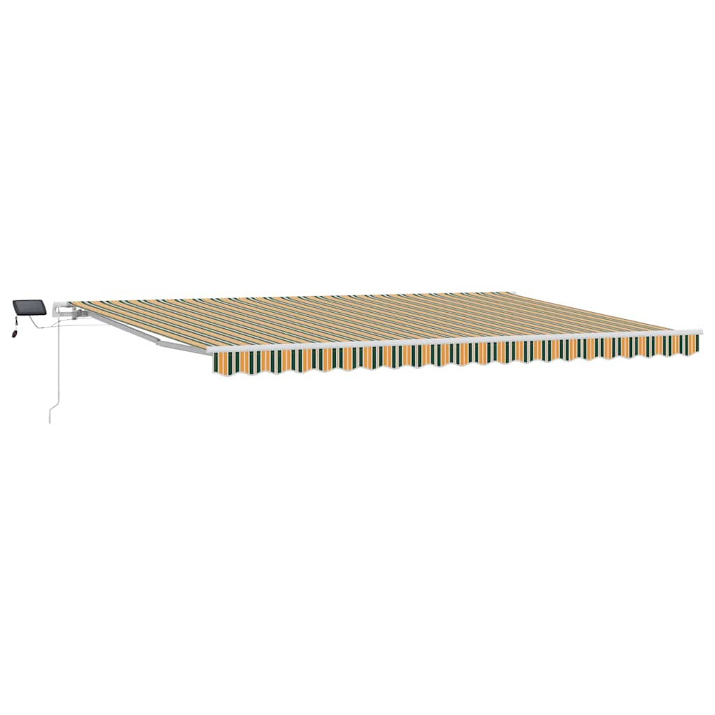 Tenda Retrattile Verde e giallo 500 × 350 cm Tessuto e acciaio | homemem39