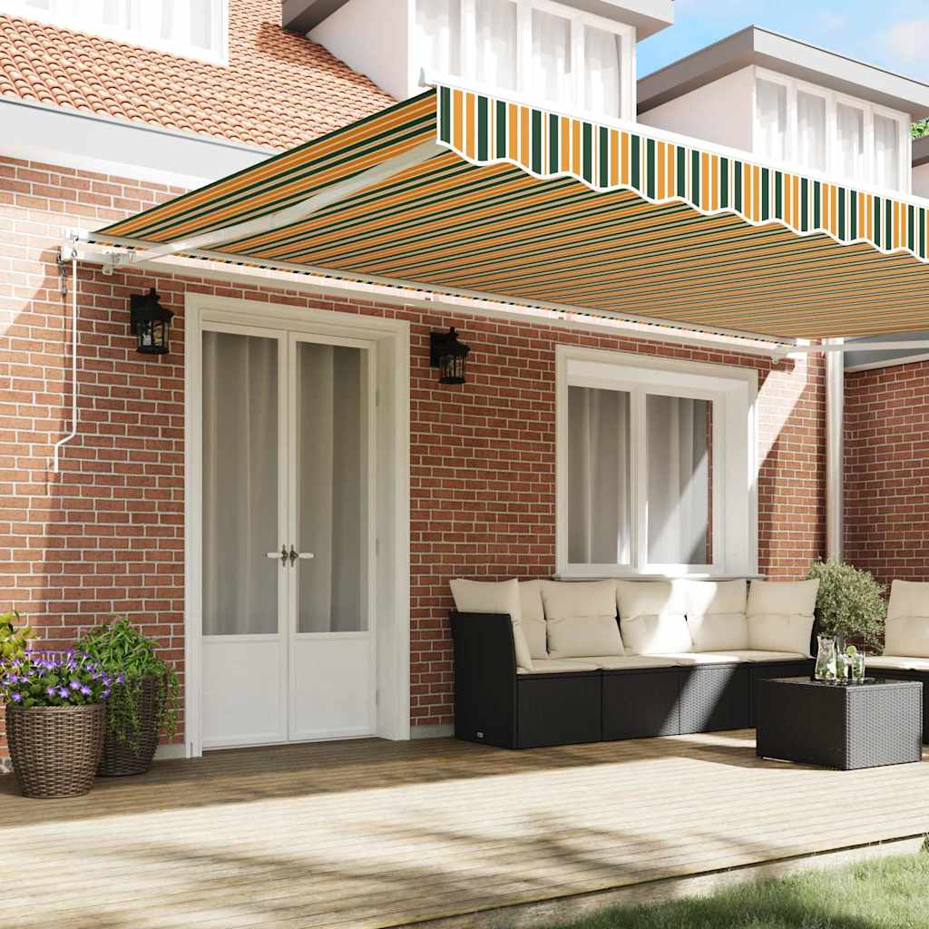 Tenda retrattile Verde e giallo 500 × 350 cm
