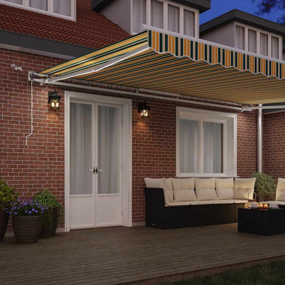 Tenda Retrattile Verde e Giallo 500 × 350 cm
