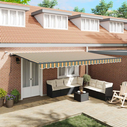 Tessuto per Tenda con Verde e giallo 500 × 350 cm Poliestere | homemem39
