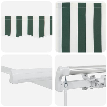 Tenda Retrattile Verde e Bianco 500 × 350 cm | homemem39