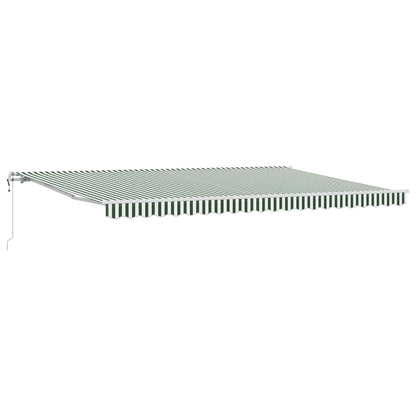 Tenda retrattile Verde e Bianco 500 × 350 cm