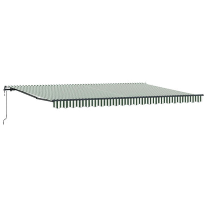 Tenda Retrattile Verde e Bianco 500 × 350 cm | homemem39