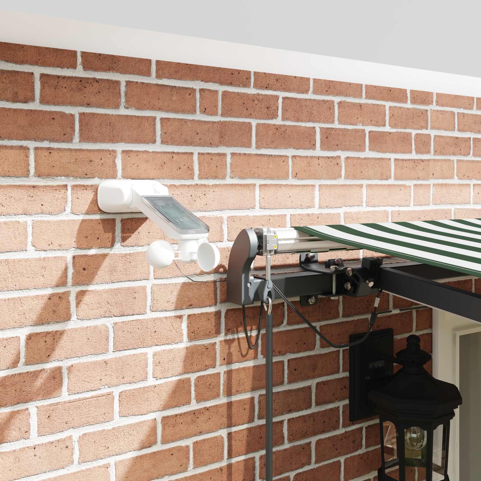 Tessuto per Tenda con Verde e Bianco 500 × 350 cm Poliestere | homemem39