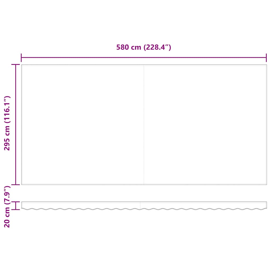 Tenda retrattile Arancione e Marrone 600 × 300 cm