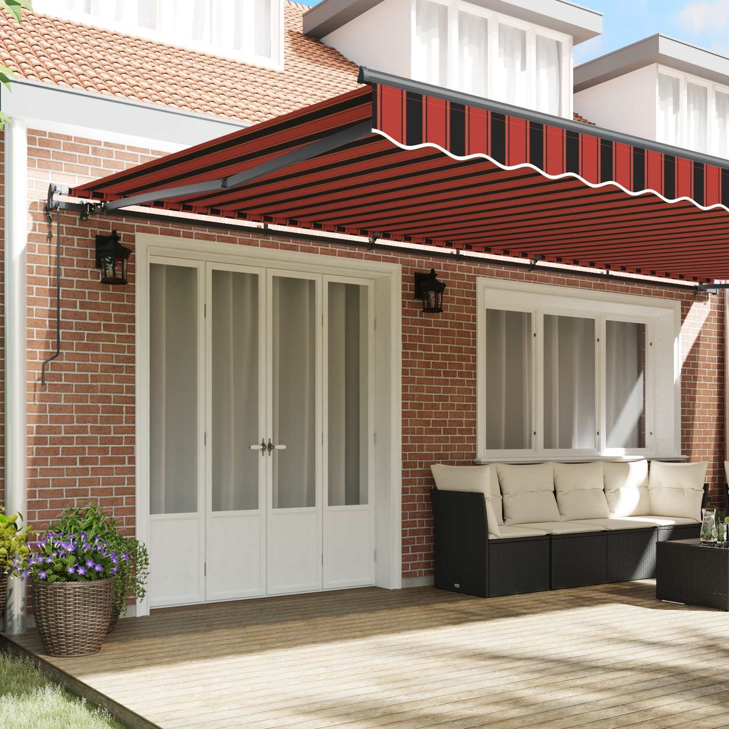 Tenda Retrattile arancione e marrone 600 × 300 cm | homemem39