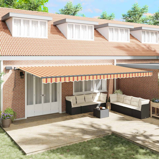 Tenda retrattile Giallo e Arancione 600 × 300 cm | homemem39