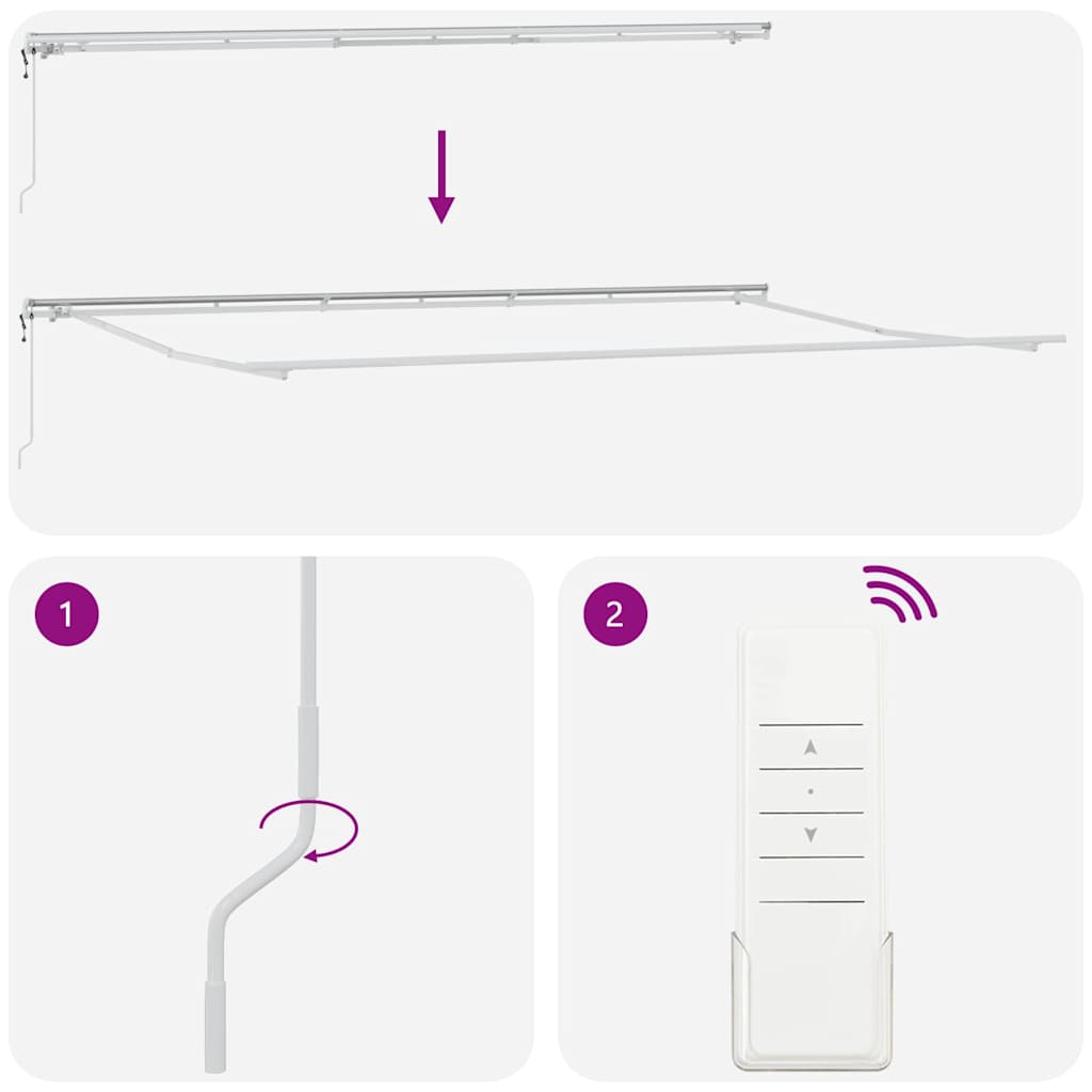 Tenda Retrattile 600 × 300 cm Rosso e bianco - homemem39