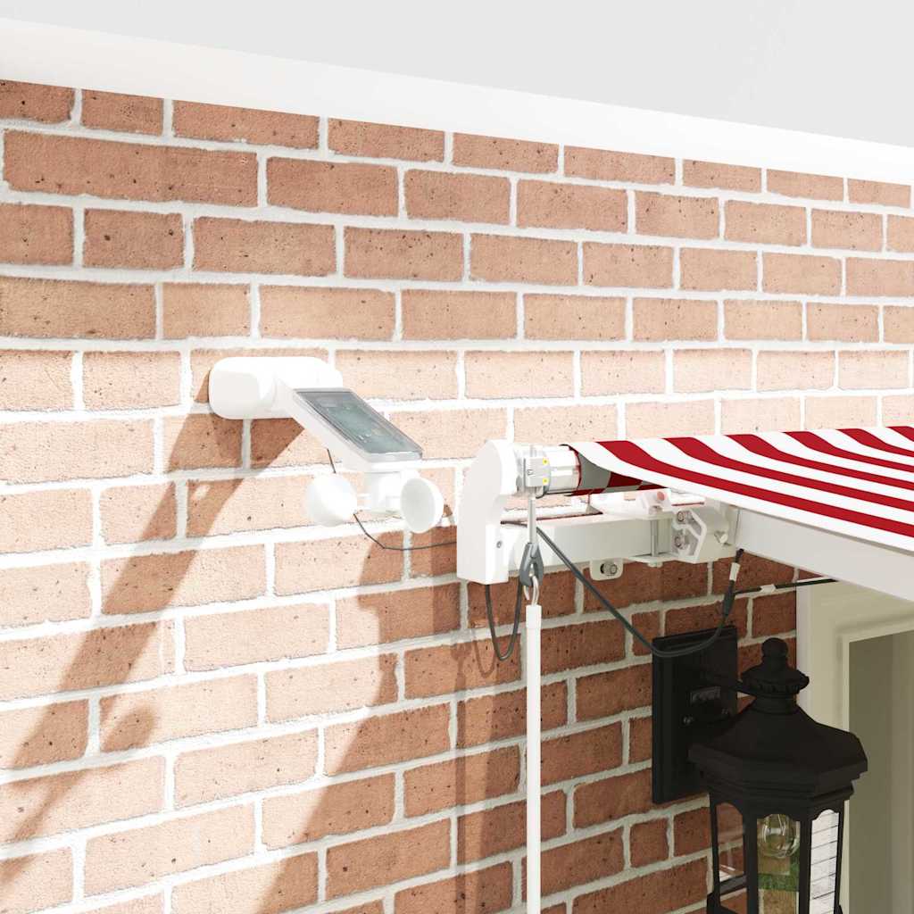 Tenda Retrattile Rosso e Bianco 600 × 300 cm Tessuto e Metallo - homemem39