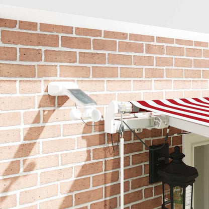 Tenda Retrattile Rosso e Bianco 600 × 300 cm Tessuto e Metallo - homemem39