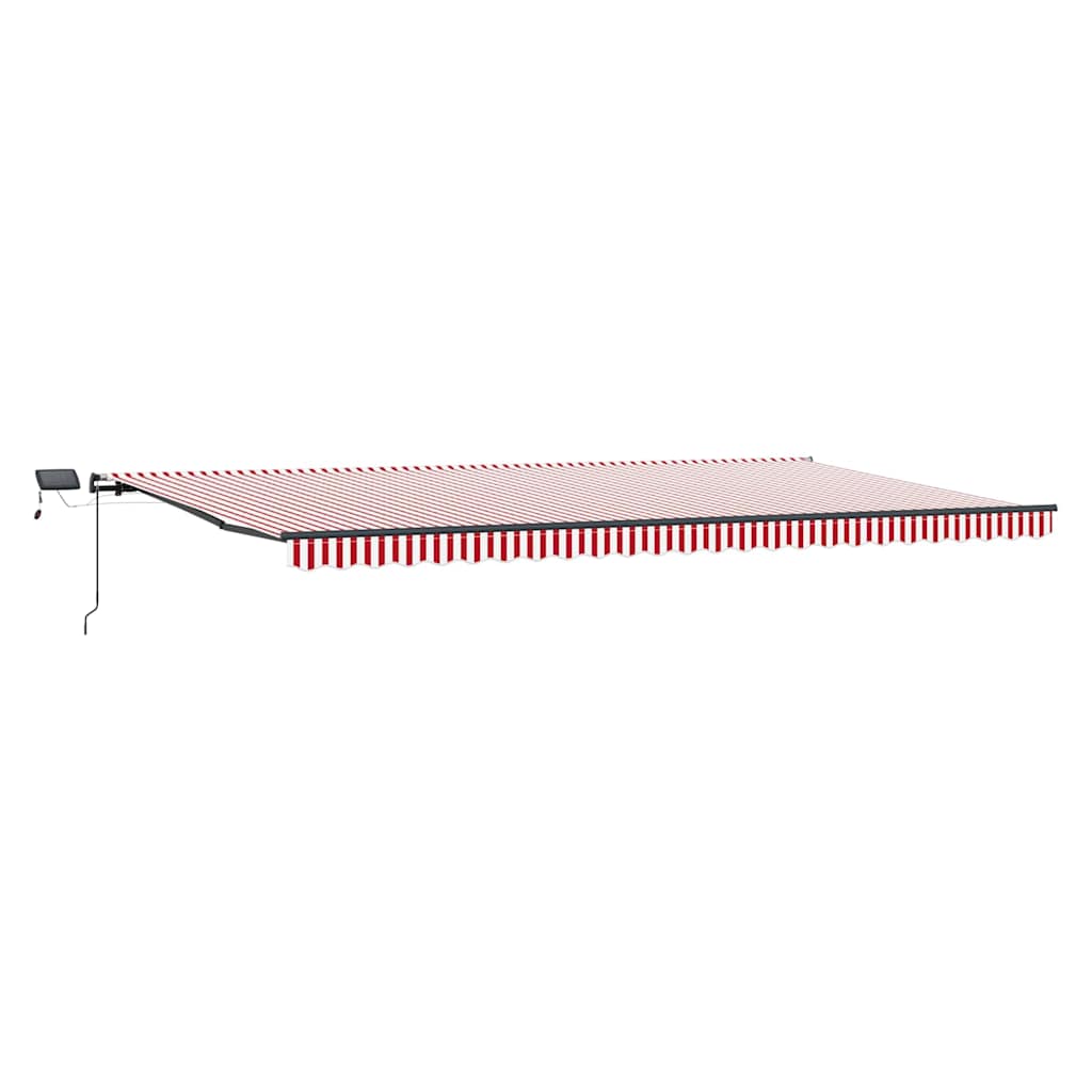 Tenda Retrattile Rosso e bianco 600 ×300 cm Tessuto - homemem39