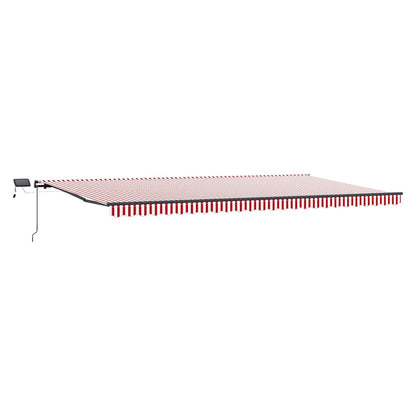 Tenda Retrattile Rosso e bianco 600 ×300 cm Tessuto - homemem39