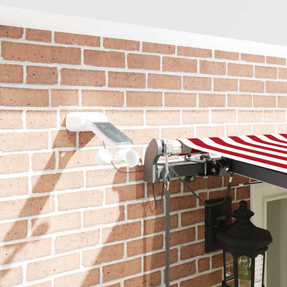 Tenda Retrattile con Rosso e bianco 600 × 300 cm Tessuto - homemem39