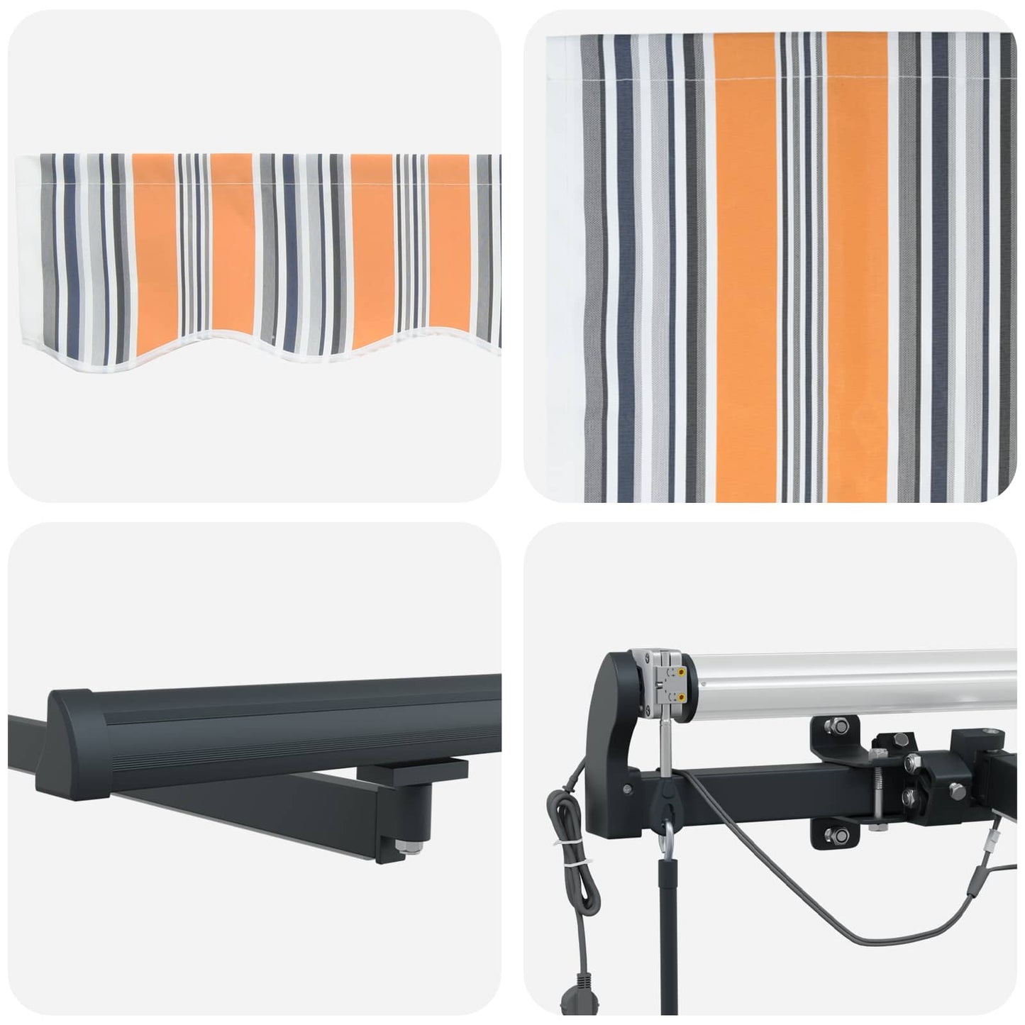 Tenda retrattile Multicolore 600 × 300 cm Poliestere | homemem39