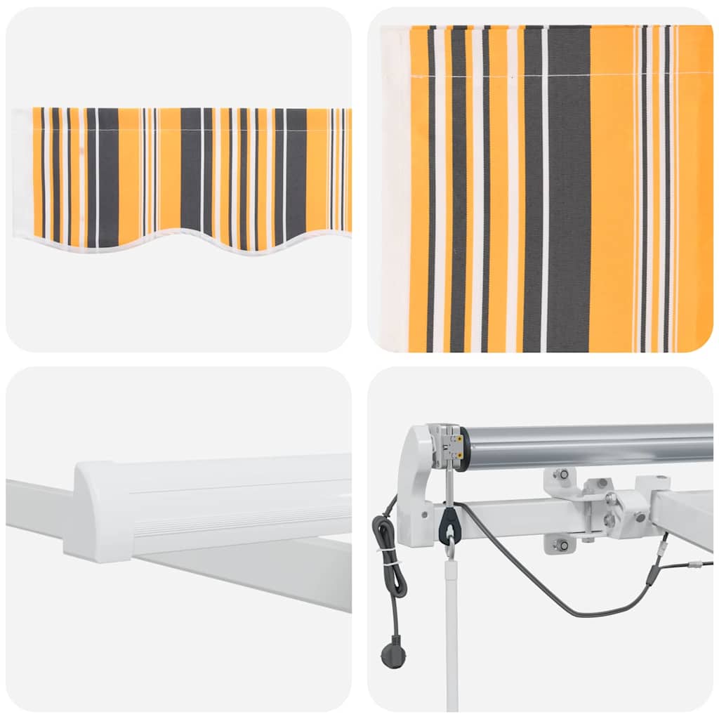 Tenda Retrattile Multicolore 600 × 300 cm Poliestere e Metallo | homemem39