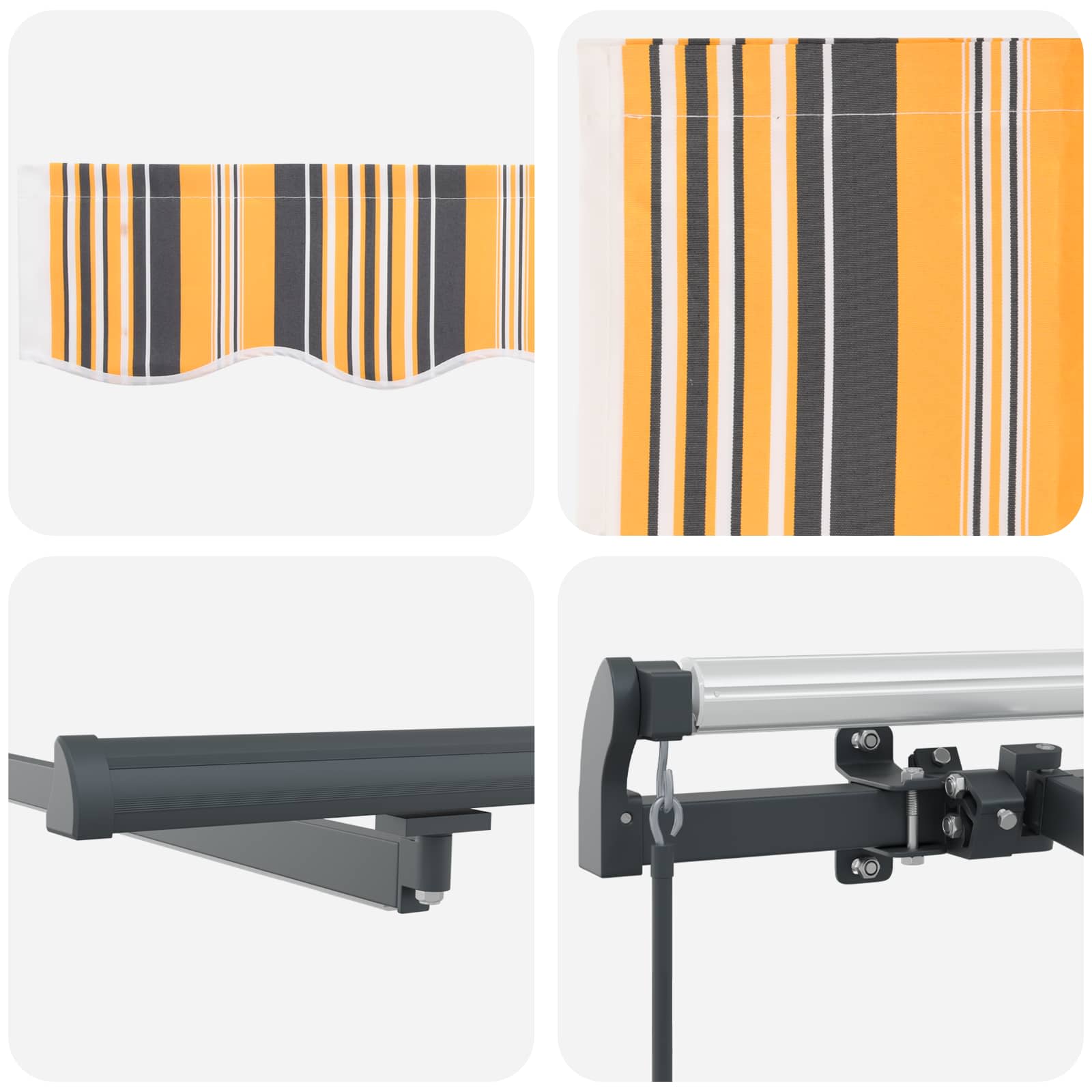 Tenda Retrattile Multicolore 600 ×300 cm Tessuto | homemem39