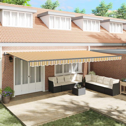 Tenda Retrattile Multicolore 600 × 300 cm Tessuto e Alluminio