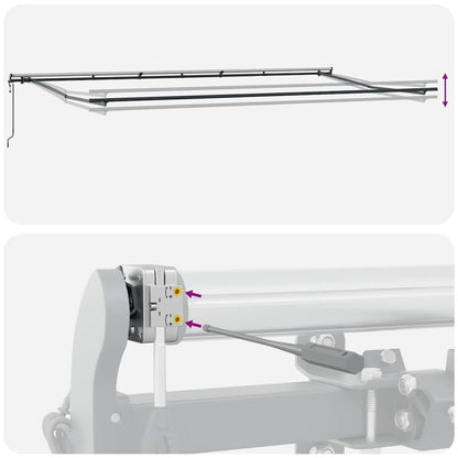 Tenda Retrattile Multicolore 600 ×300 cm Tessuto - homemem39