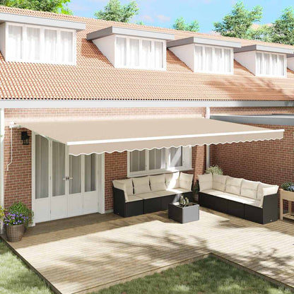 Tenda retrattile Beige 600 × 300 cm Poliestere e Alluminio | homemem39