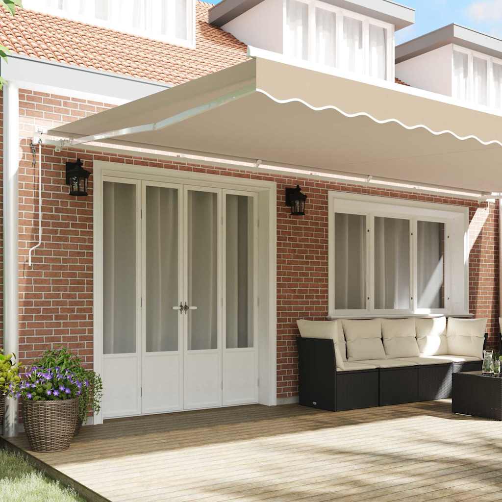 Tenda retrattile Beige 600 × 300 cm Tessuto e Alluminio | homemem39