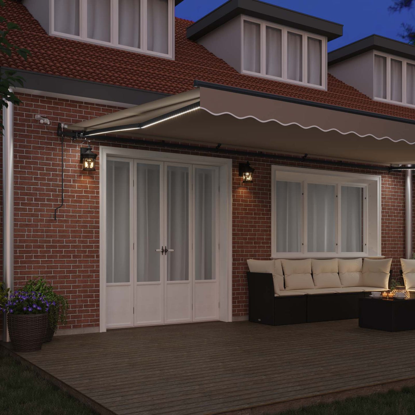 Tenda retrattile Beige 600 × 300 cm Poliestere | homemem39
