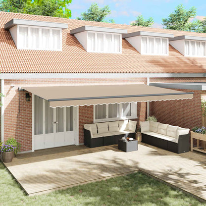 Tenda retrattile Beige 600 × 300 cm Poliestere | homemem39