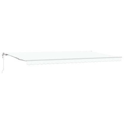 Tenda Retrattile Bianco 600 × 300 cm Tessuto e acciaio