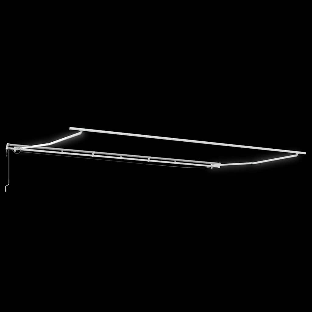 Tenda Retrattile Bianco 600 × 300 cm Poliestere e Metallo