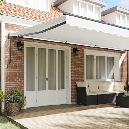 Tenda retrattile Bianco 600 × 300 cm Tessuto e Alluminio | homemem39