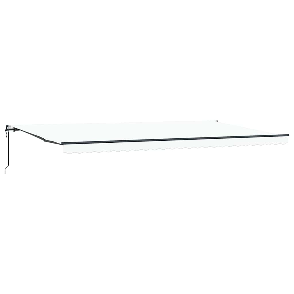 Tenda Retrattile Bianco 600 × 300 cm Tessuto e Alluminio