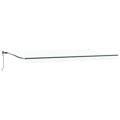 Tenda Retrattile Bianco 600 × 300 cm Tessuto e Alluminio