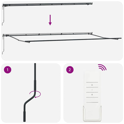 Tenda Retrattile Bianco 600 × 300 cm Tessuto e Alluminio