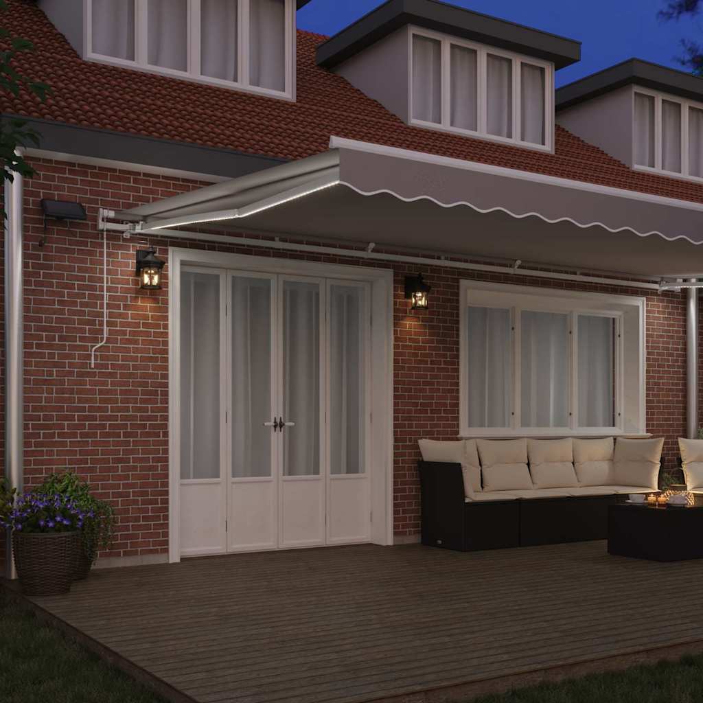 Tenda retrattile Grigio Chiaro 600 × 300 cm Tessuto e Alluminio | homemem39