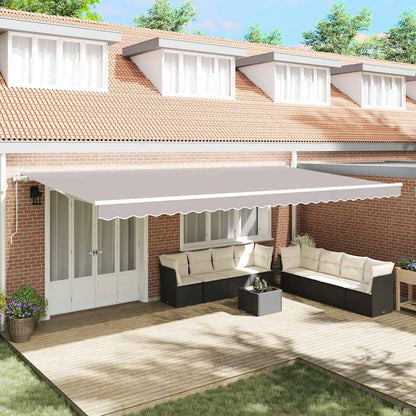 Tenda retrattile Grigio Chiaro 600 × 300 cm Tessuto e Alluminio | homemem39