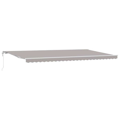 Tenda retrattile Grigio Chiaro 600 × 300 cm Tessuto e Alluminio | homemem39